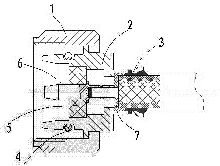 Mode of realizing high performance of electric connector with tail end wire welding