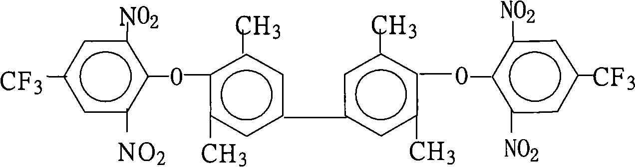 Preparation of 4,4'-bis(2,6- binitro-4-trifluoromethyl phenoxy)-3,3',5,5'-tetramethyl biphenyl