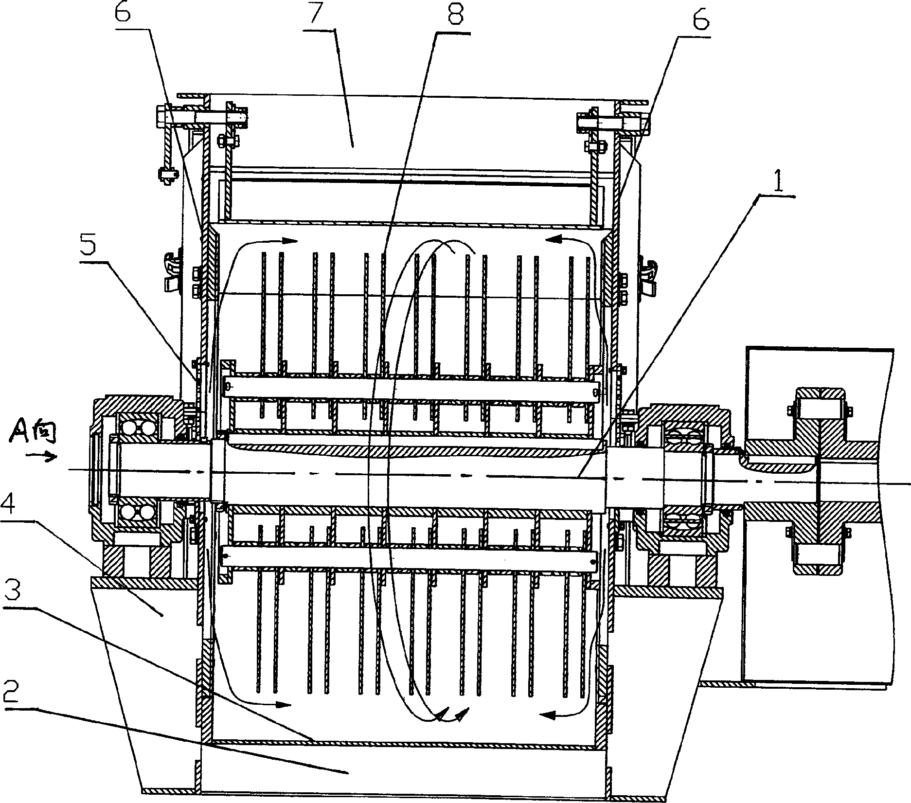 Horizontal pulverizer