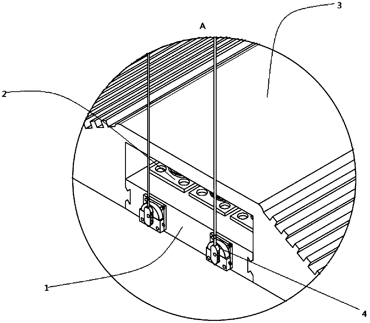 A chassis lifting device based on a four-post lift