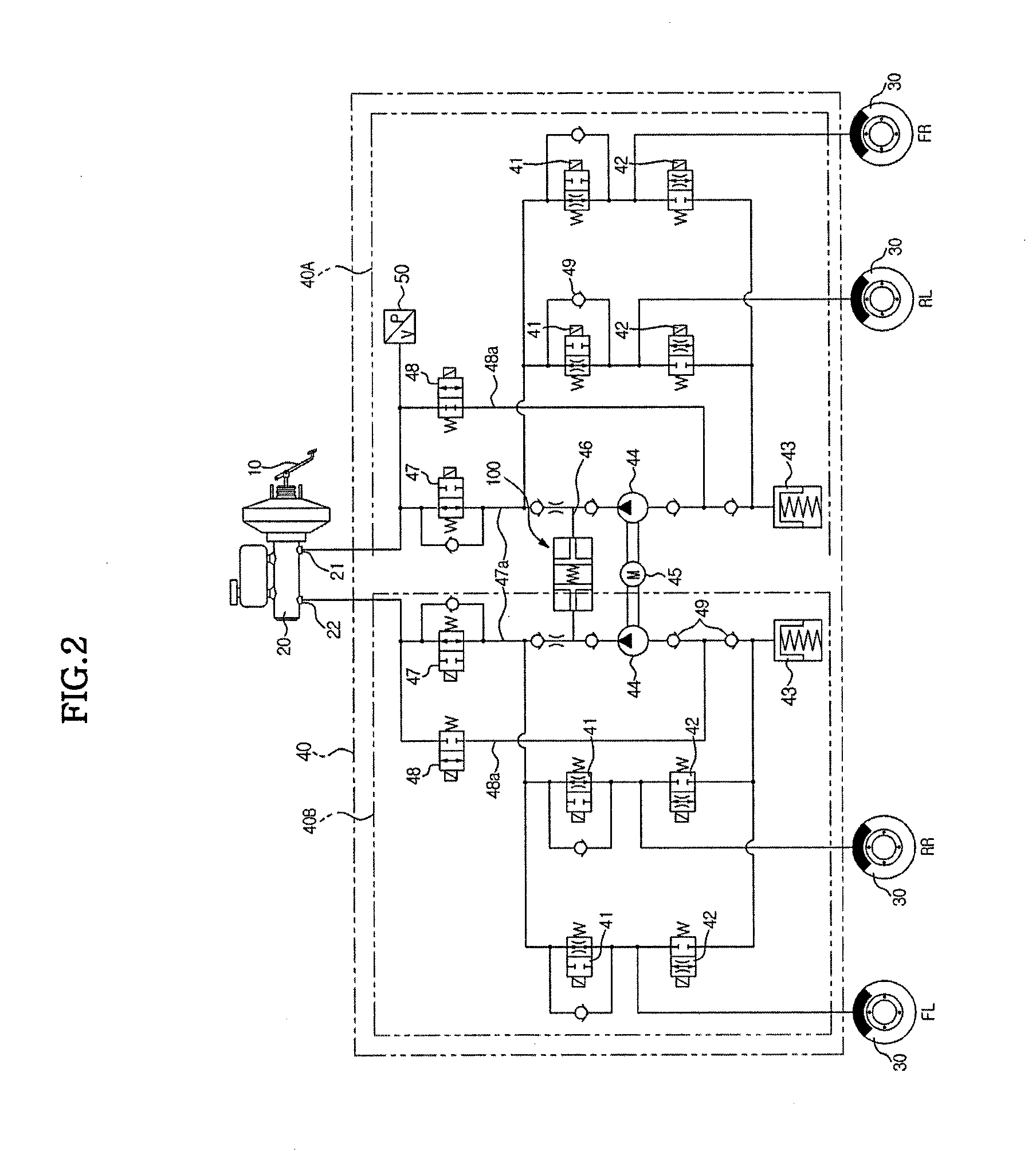 Pressure damping device for brake system