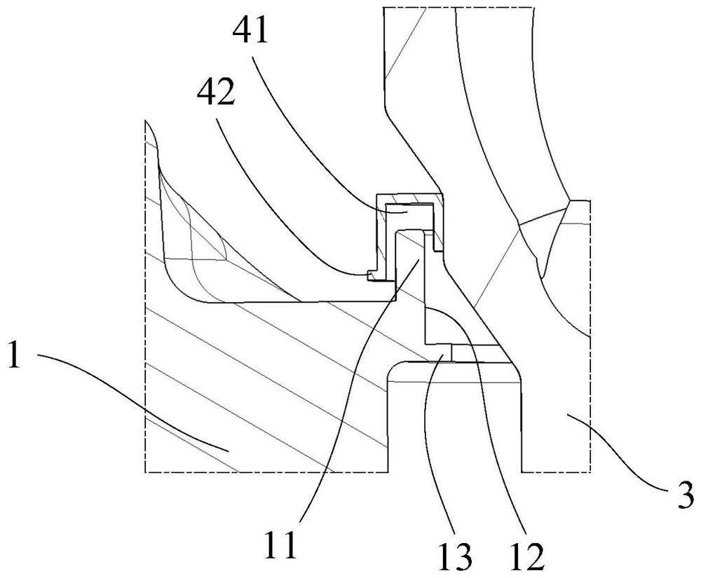 Sealing structure for end of hub bearing and automobile