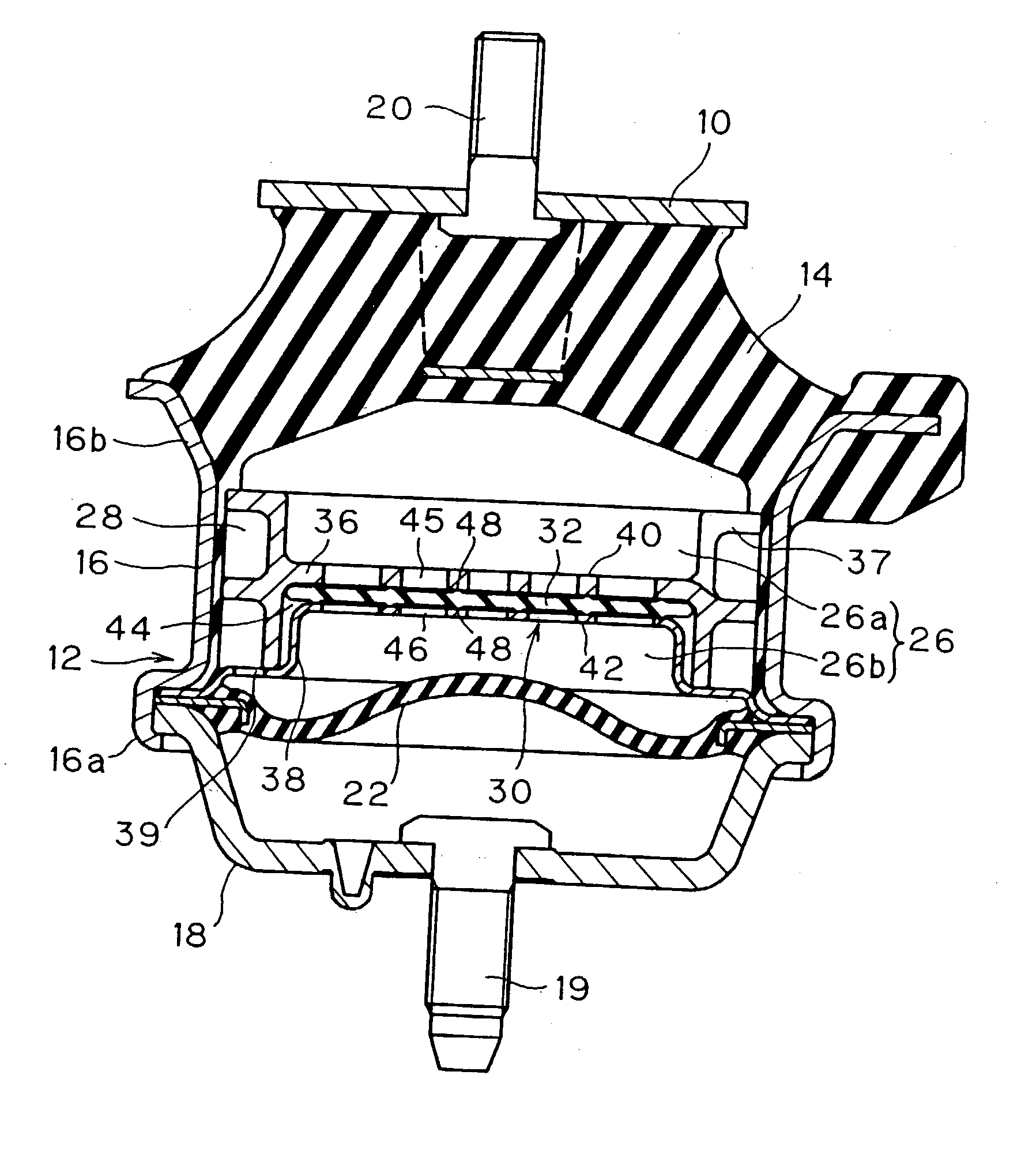 Fluid-sealed anti-vibration device