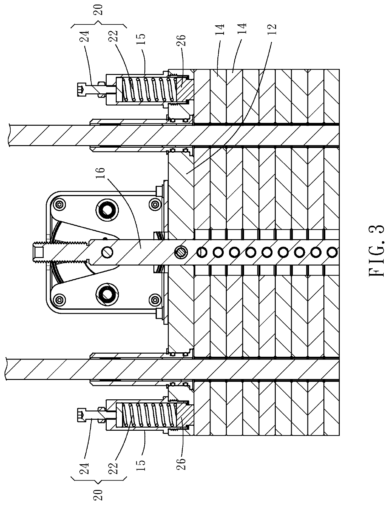 Weight plate gap adjustment module for weight training equipment