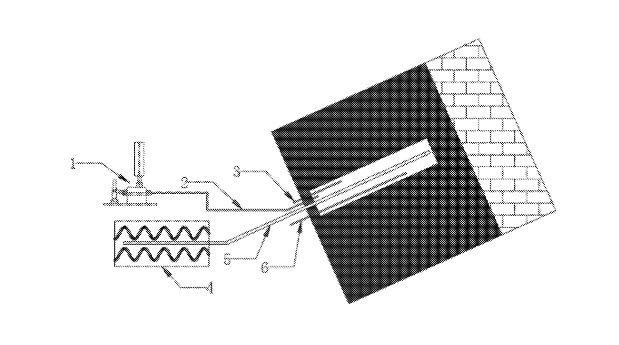 Method for thermal-displacement-type strengthened extraction in drill hole