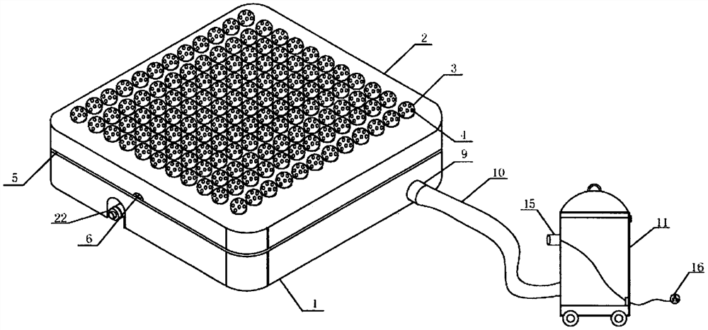 Intelligent centralized dust-removal foot pad