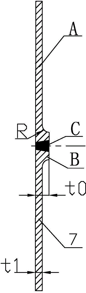 Tailor welded blank integral drawing forming device and method for large-scale curved surface part