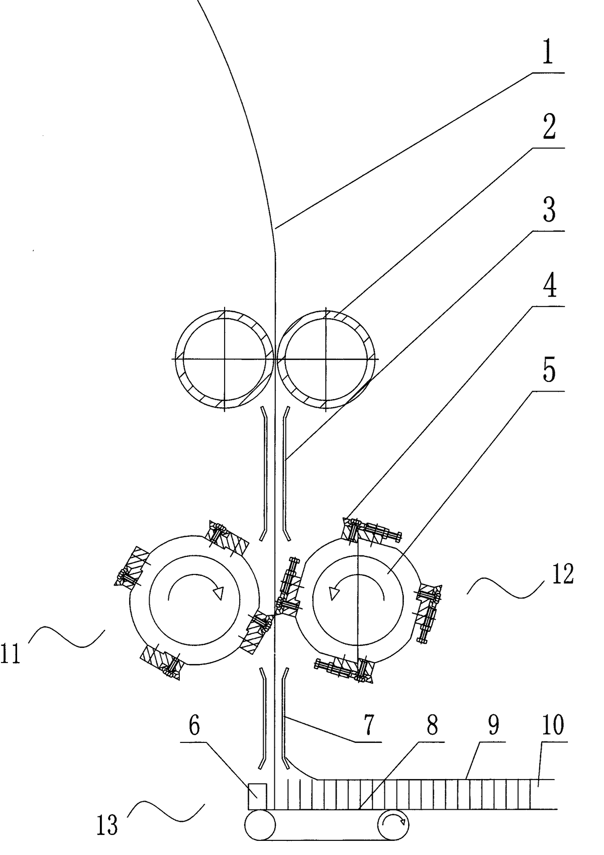 Transverse cutting mechanism