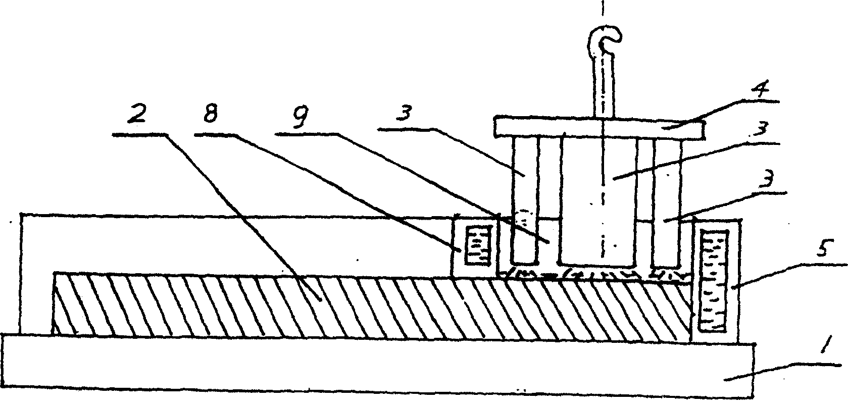 Method for producing surface compound billet of cutter by horizontal electro-slag overlaying