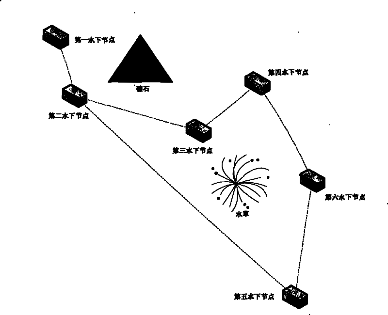 Data transmission system and data transmission method for underwater acoustic network