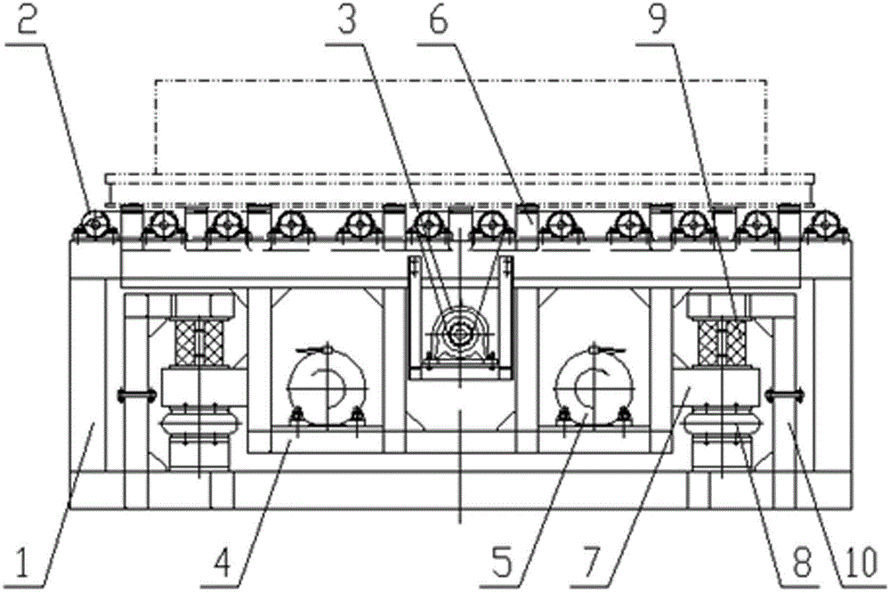 Compacting table for casting moulding