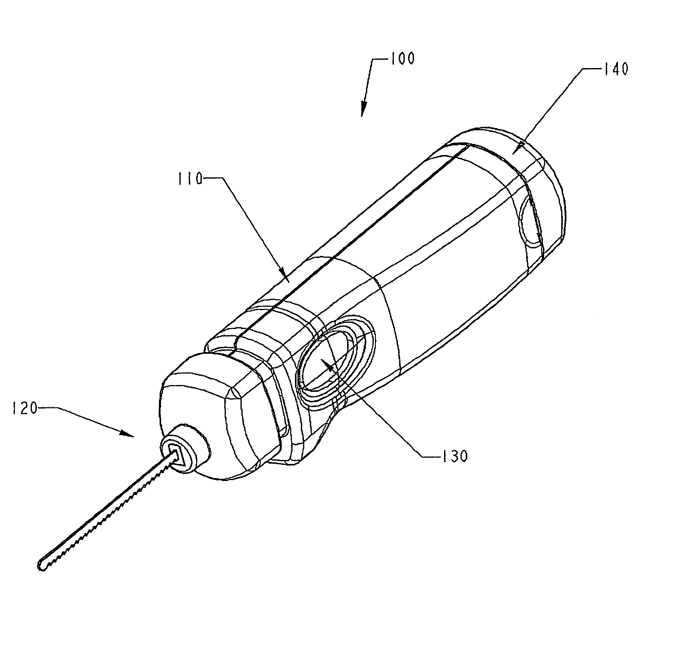 Electric knife adapted for safely craving pumpkins and other fruits and vegetables