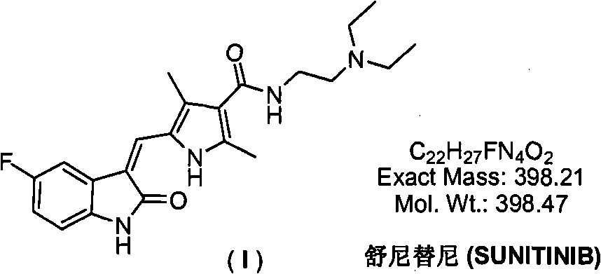 Pyrrolyl acrylamide compound and application thereof to synthesis of sunitinib