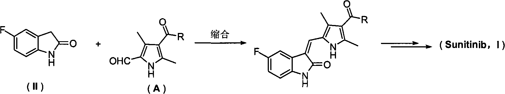 Pyrrolyl acrylamide compound and application thereof to synthesis of sunitinib