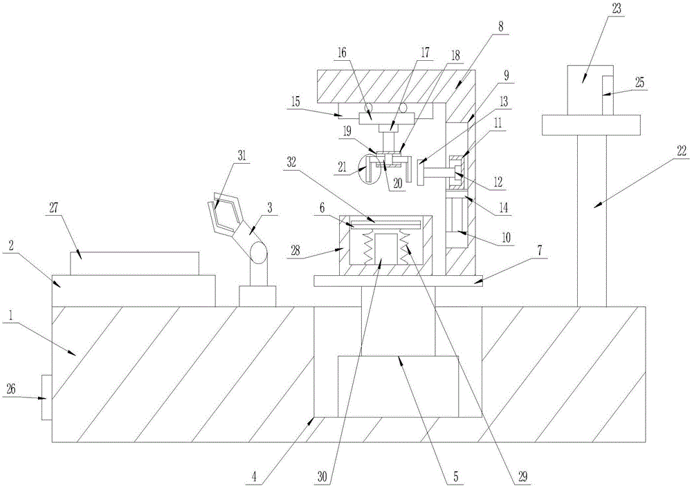 Clamping and weighing device