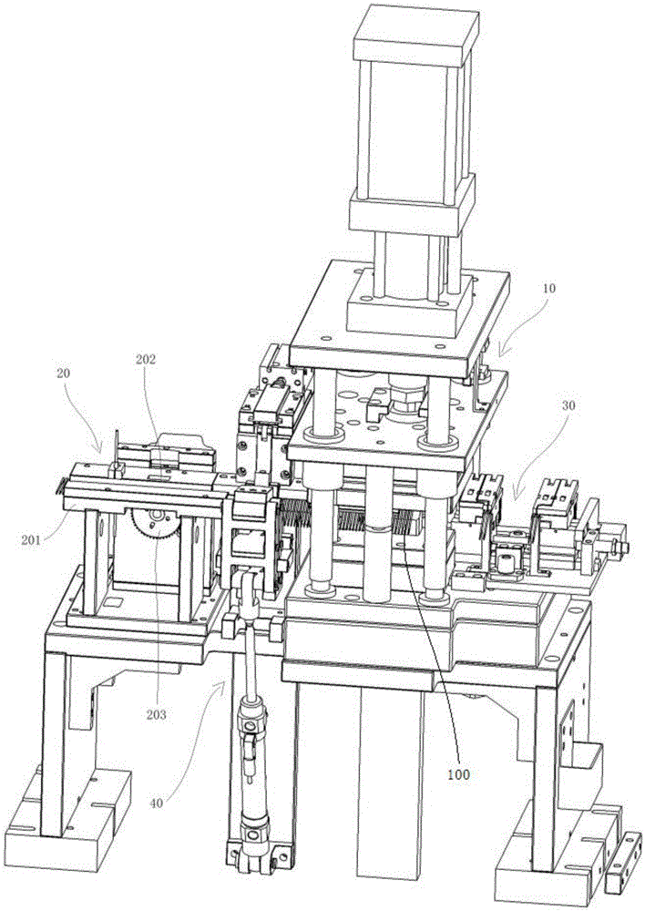 Cropping working station for PIN material strap