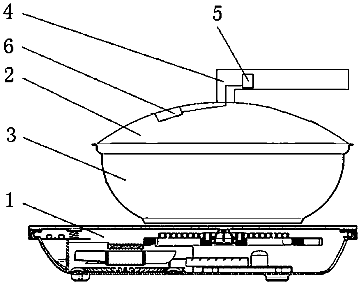 State detection method and control method of induction cooker cooker and its pot cover