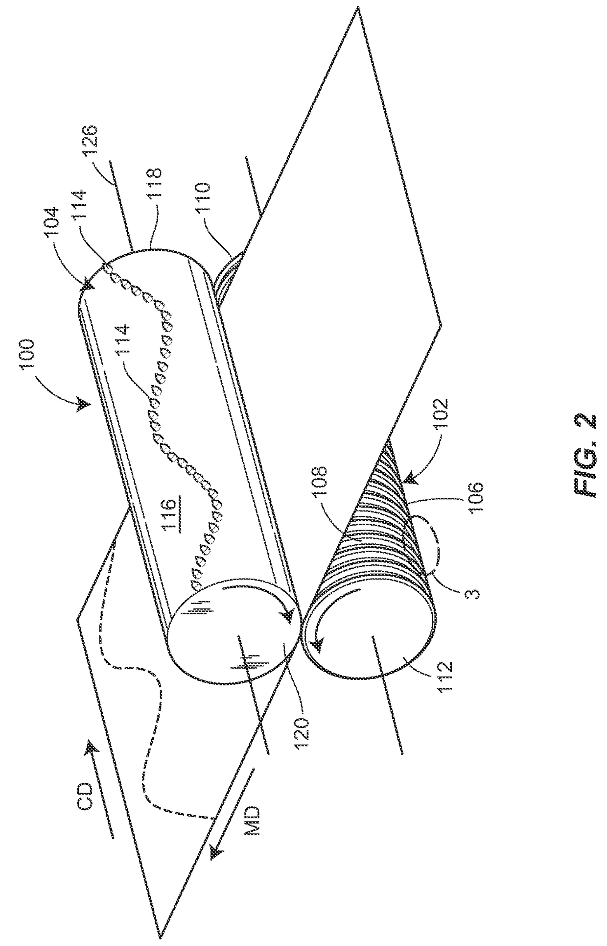 Apparatus for perforating a web material