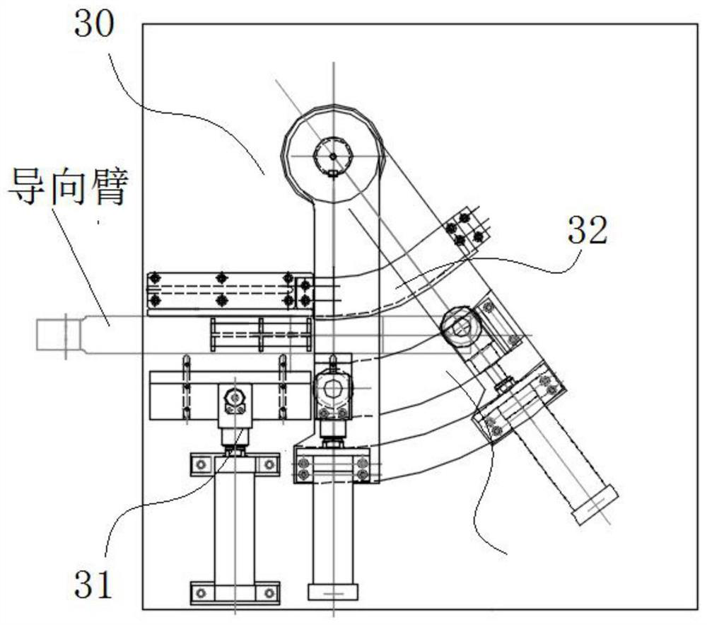 Guide arm side bending forming method