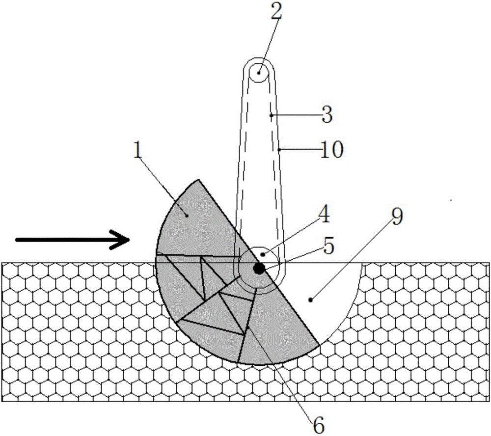 Concealed radial gate