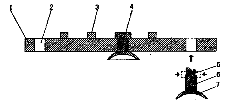 Combined type antiskid glue cushion