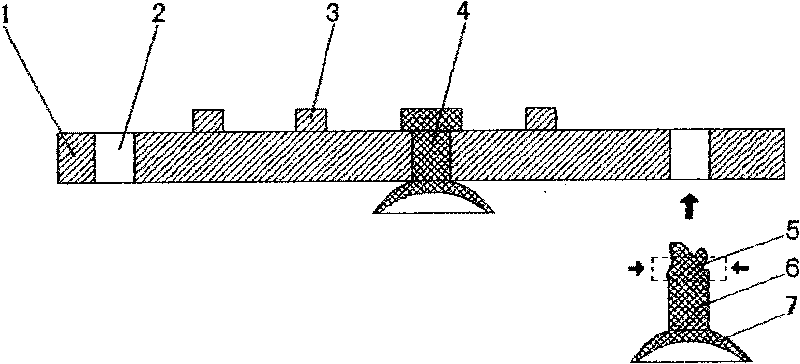 Combined type antiskid glue cushion