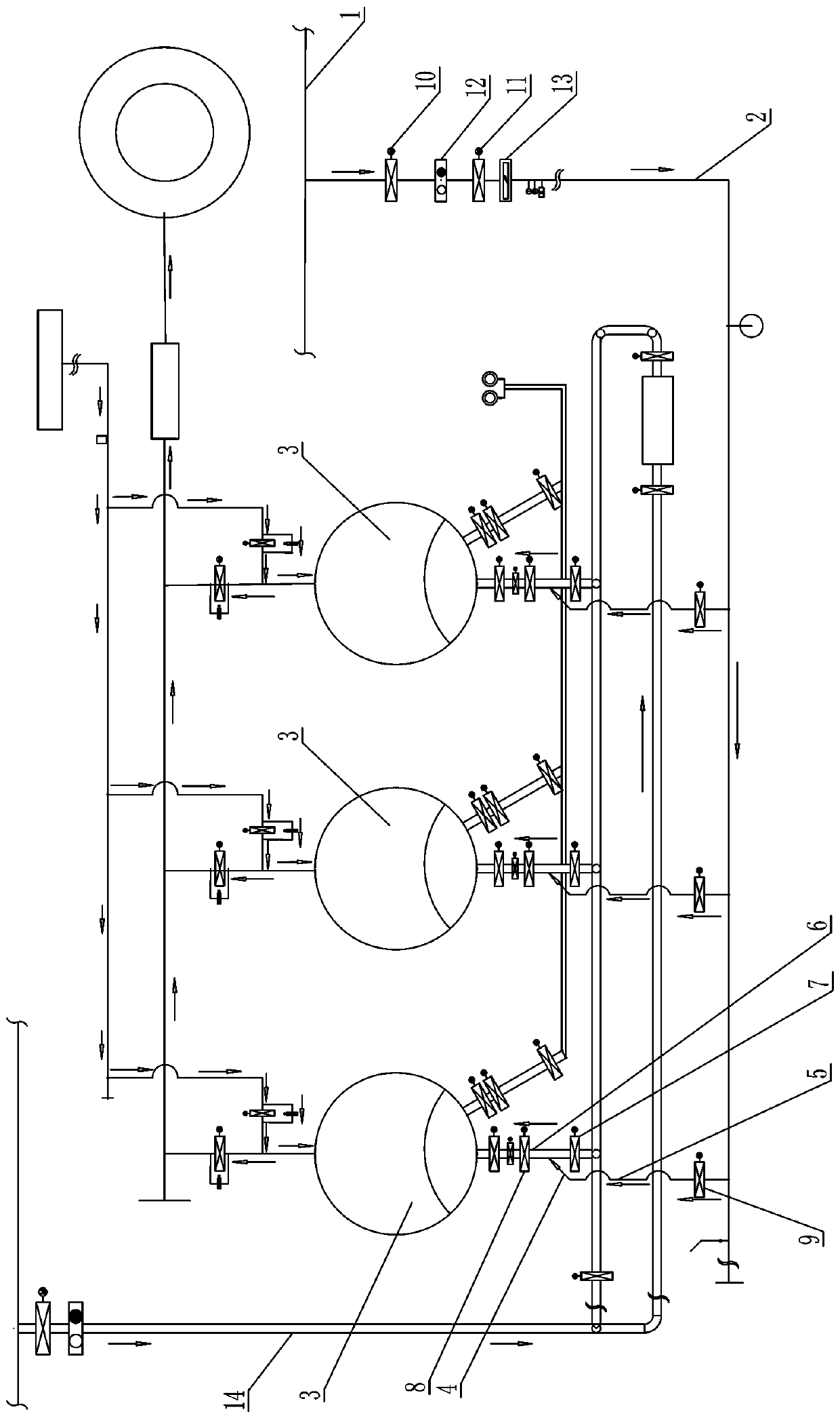 Converter gas blending device for hot blast stove