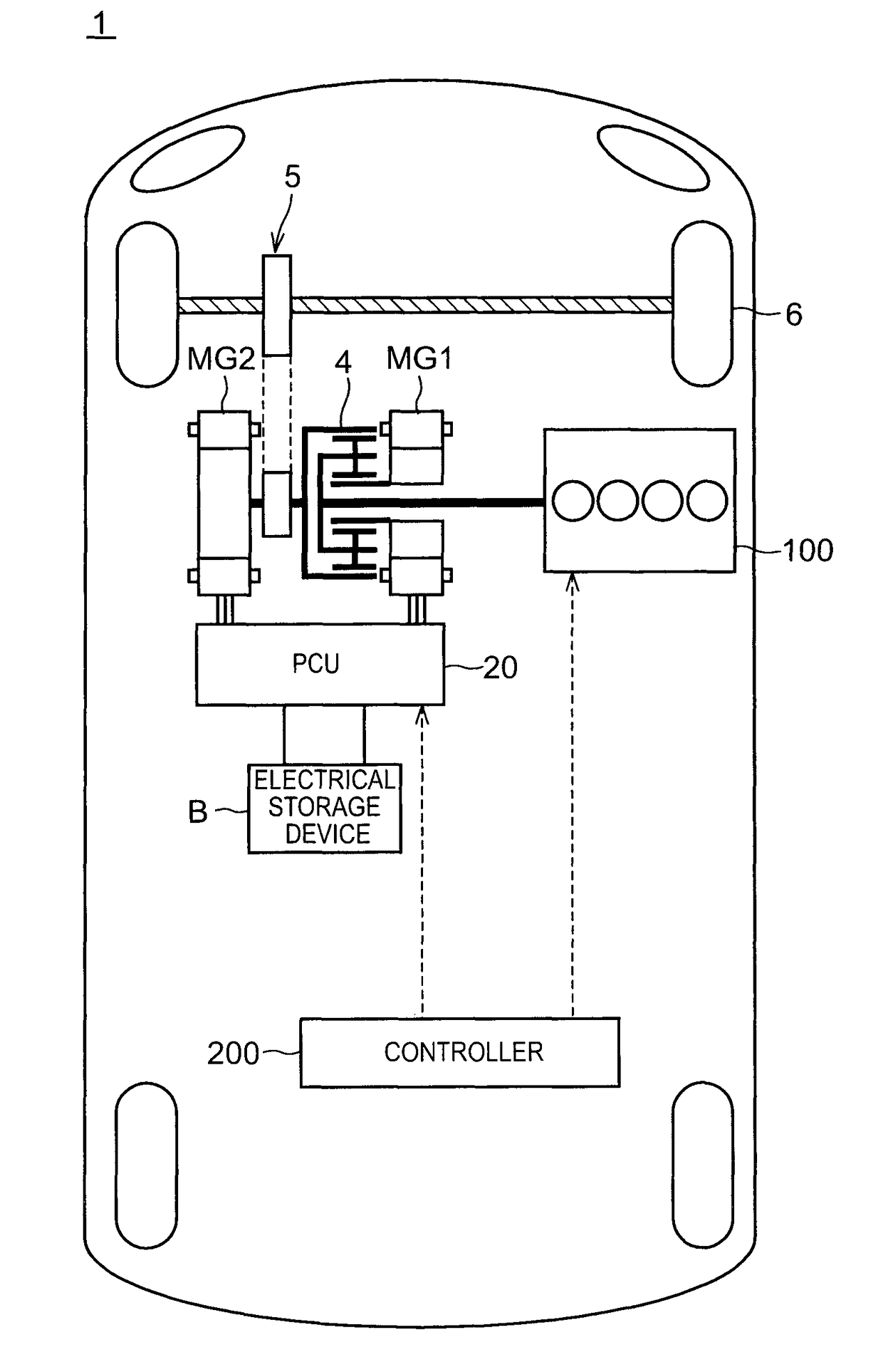 Hybrid vehicle, control device for hybrid vehicle, and control method for hybrid vehicle with throttle valve control according the temperature of the battery