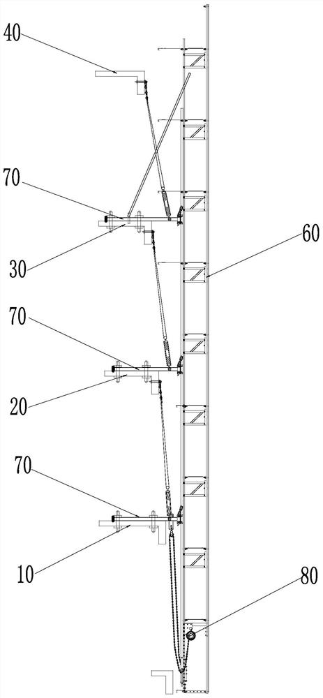 Frustum-shaped building scaffold construction method