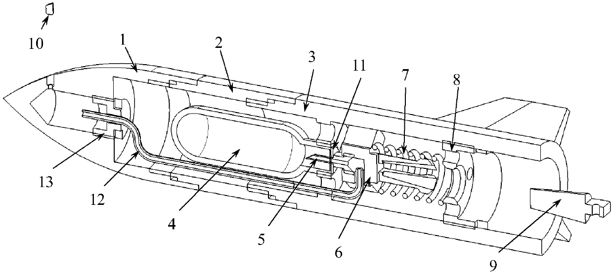 Free-flying model jet test device