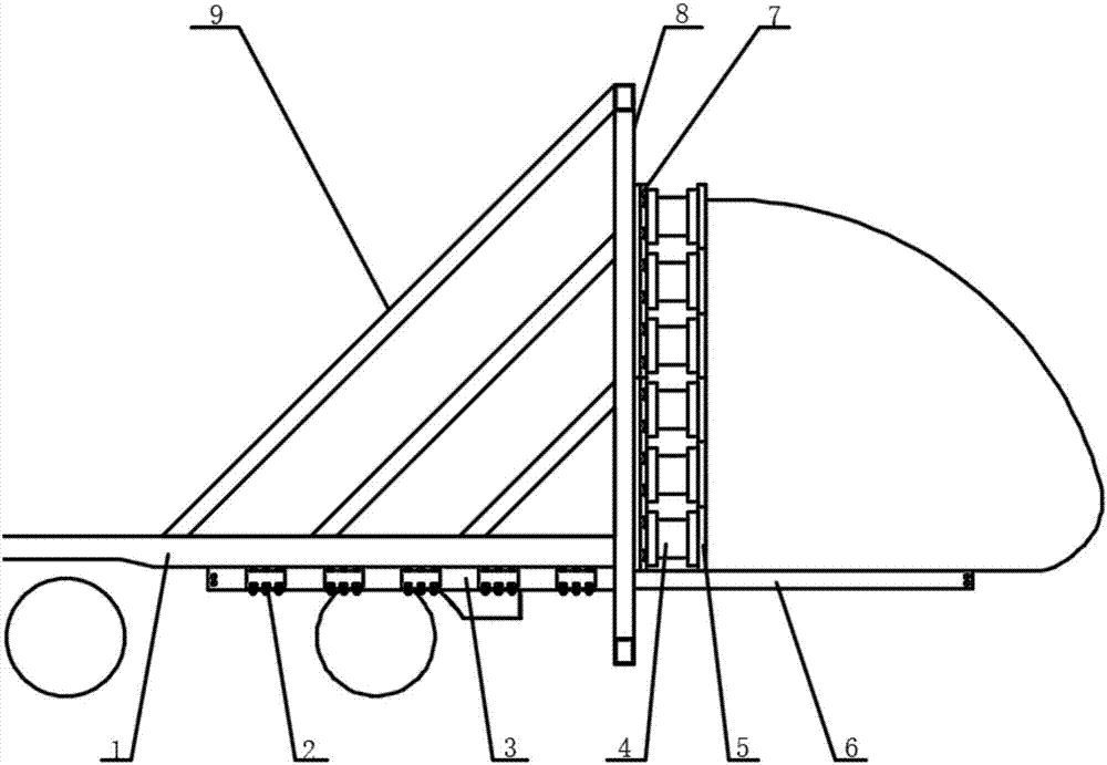 Mobile rail vehicle collision force measuring wall