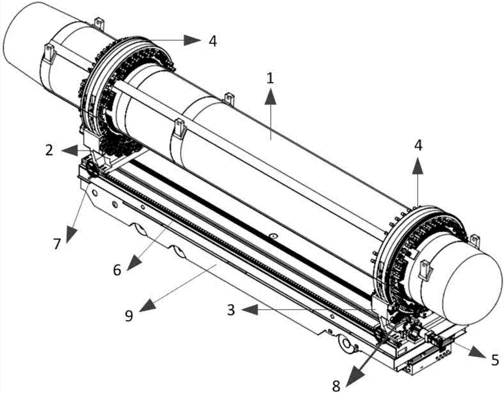 Clamping system and clamping method for large similar cylindrical workpieces