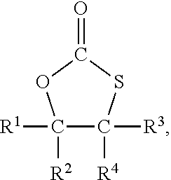 Method for the preparation of compounds with cyclic monothiocarbonate groups