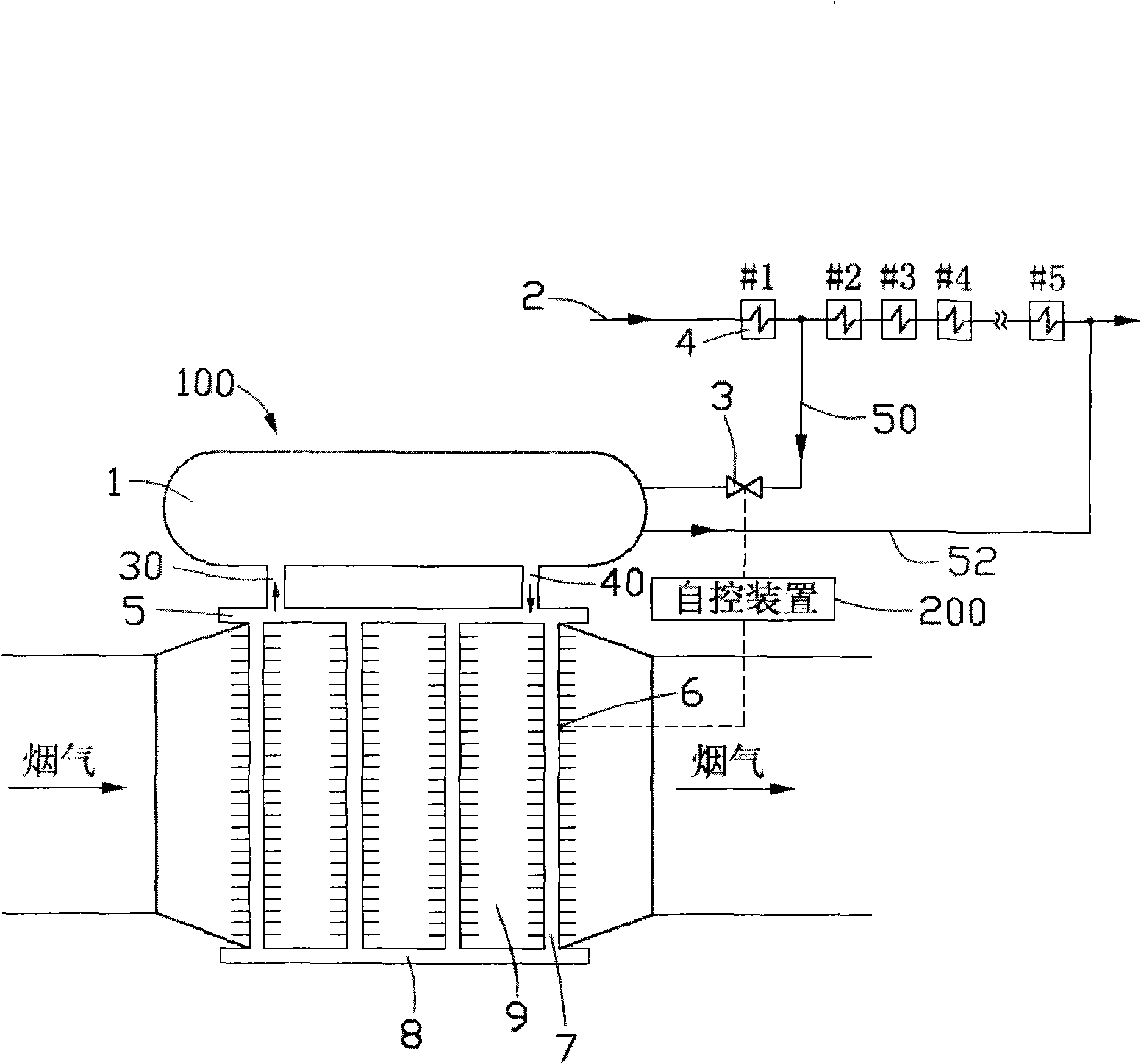 Flue gas afterheat recovery system