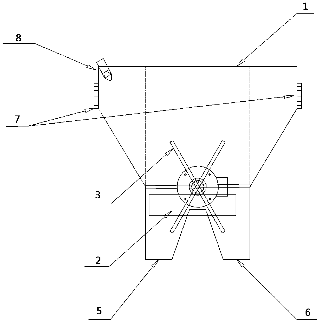 Integrated automatic detection and material dividing device