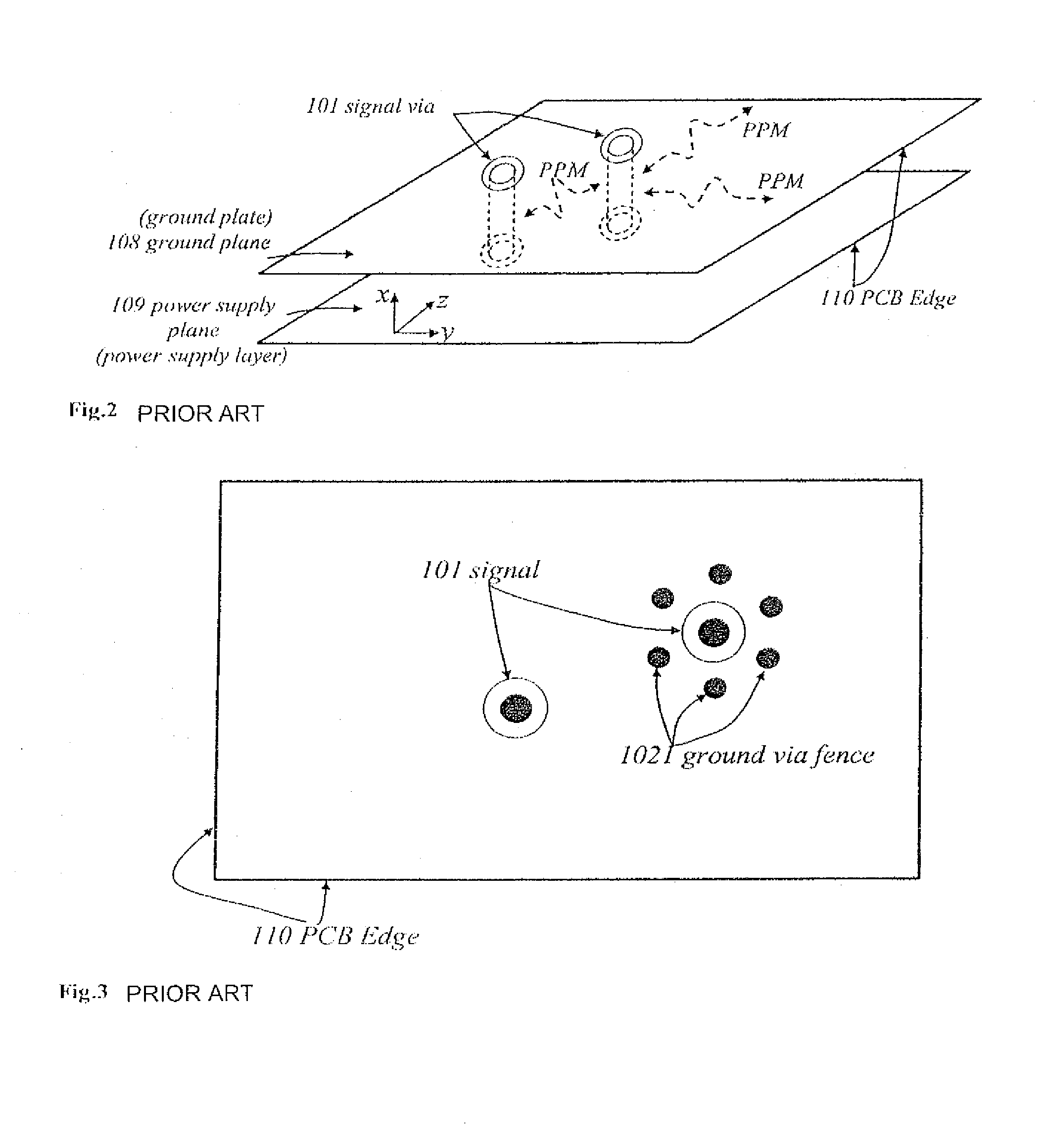 Vertical transitions, printed circuit boards therewith and semiconductor packages with the printed circuit boards and semiconductor chip