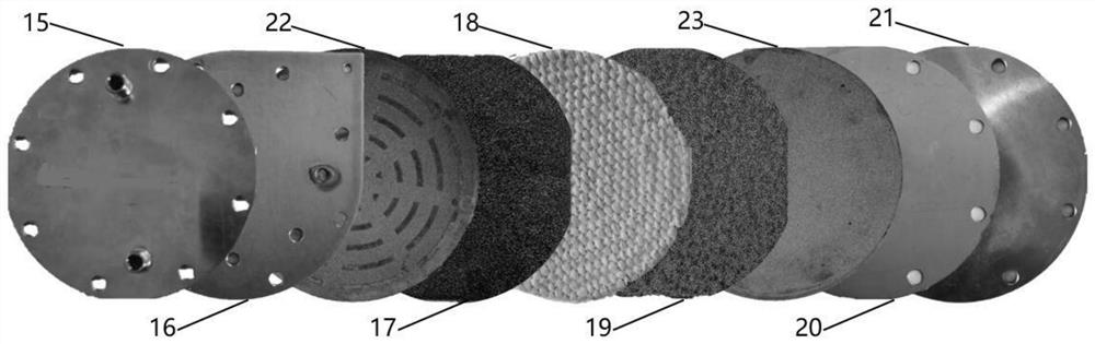 Reaction device for producing hydrogen and oxygen by electrolyzing water