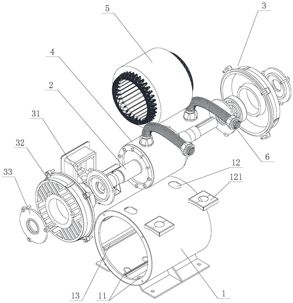 Negative-pressure heat dissipation motor