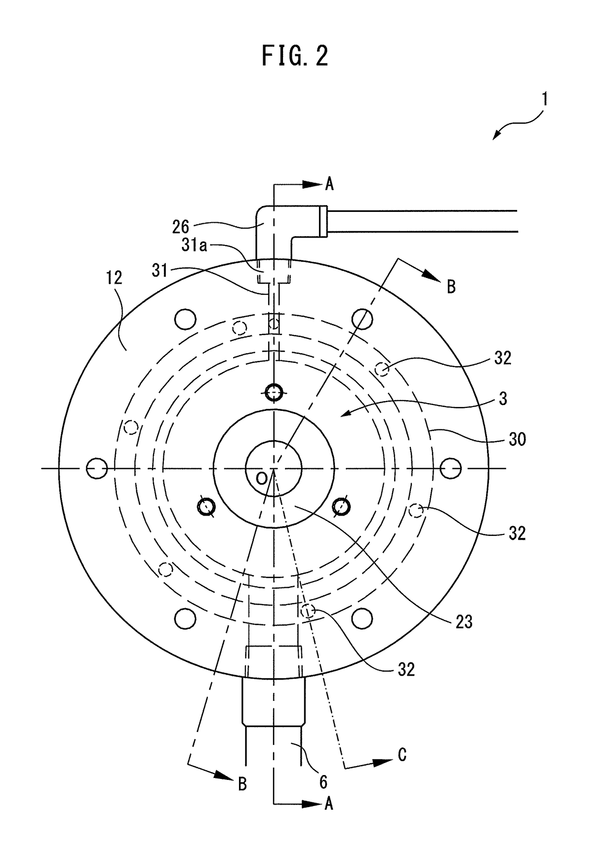 Rotary joint support structure spindle of machine tool, and electric motor