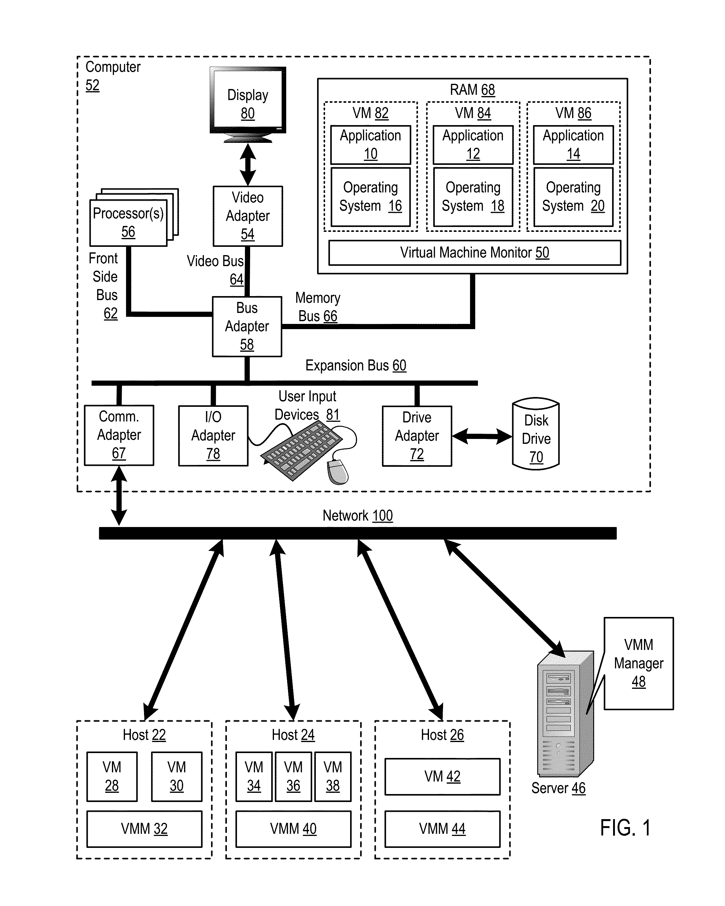 Administering virtual machines in a distributed computing environment