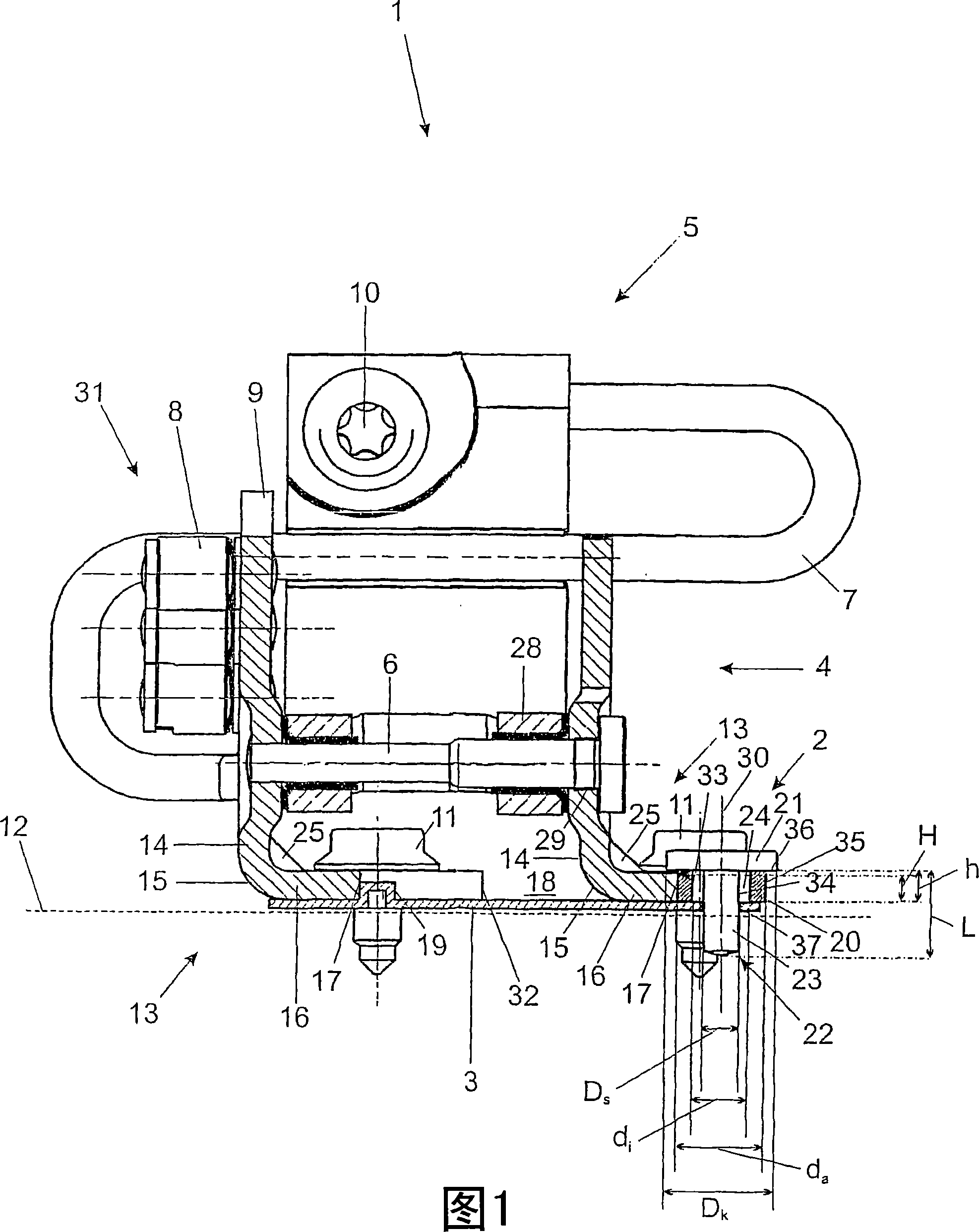 Assembly aid and method for positioning a hinge in a reproducible manner