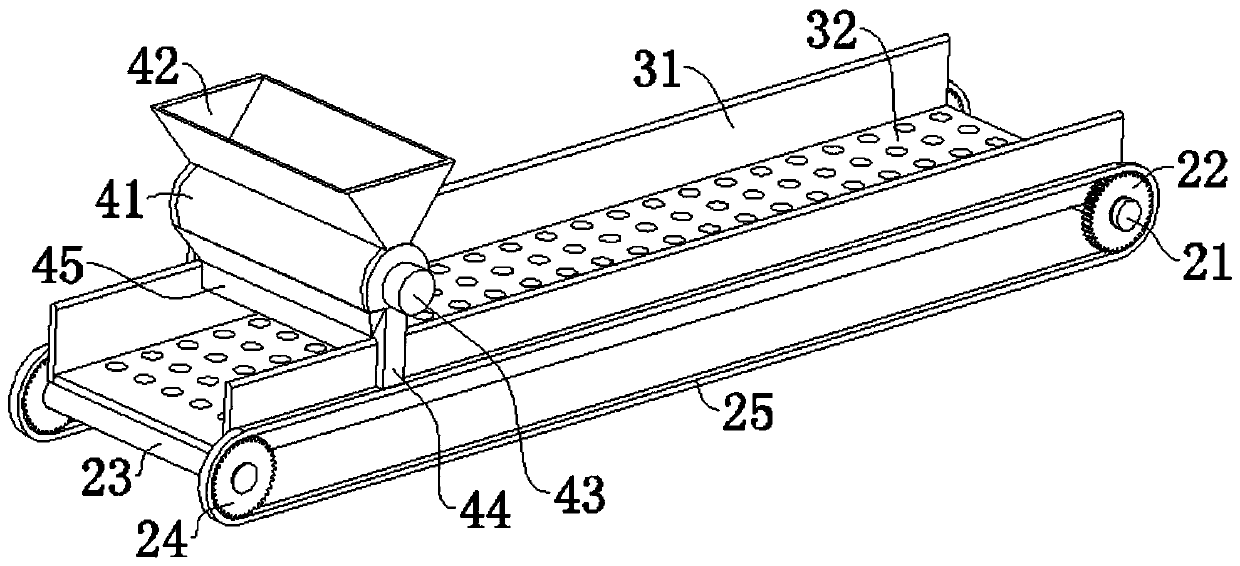 Withering trough convenient for spreading