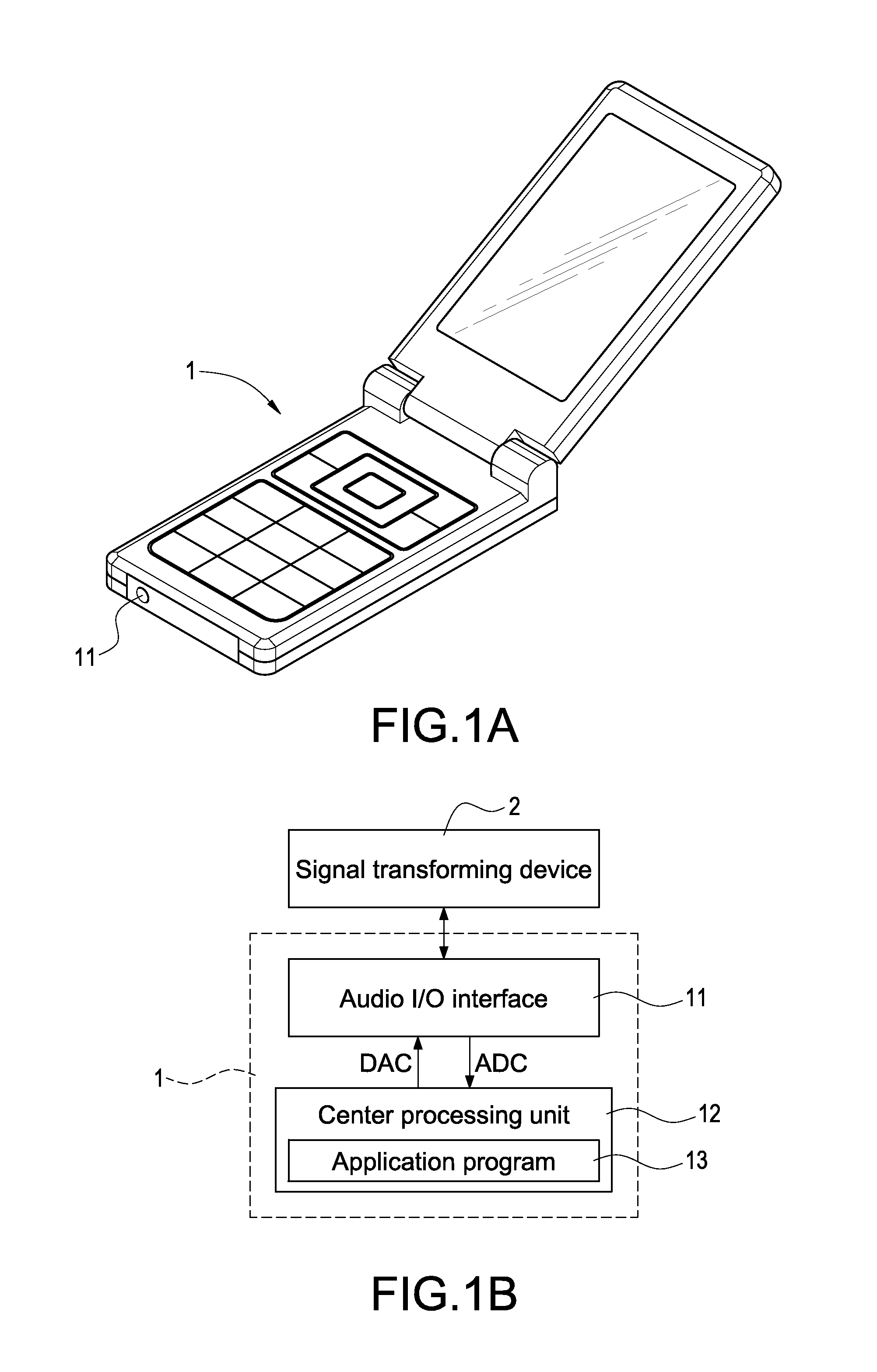 Signal transforming method, transforming device through audio interface and application program for executing the same