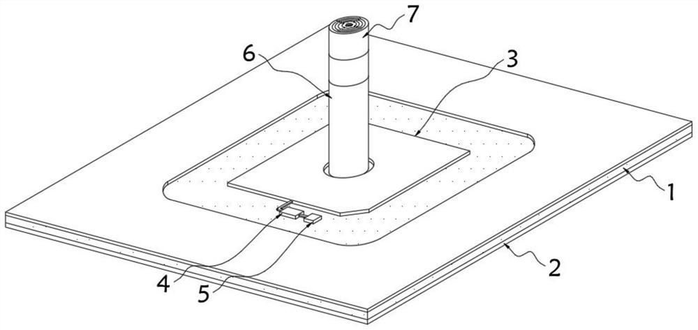 Circularly polarized microstrip antenna with director oscillator