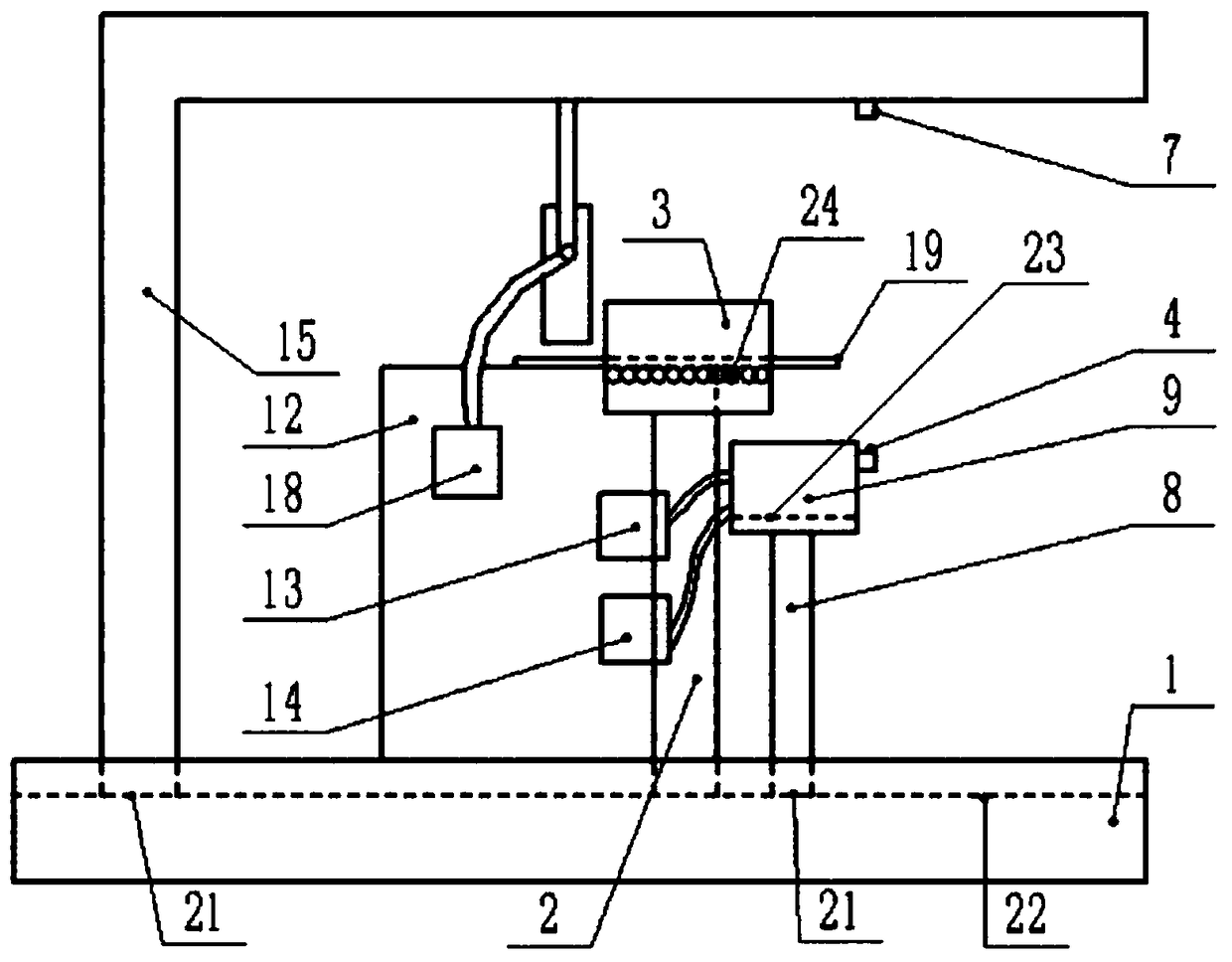 A steel plate cutting device