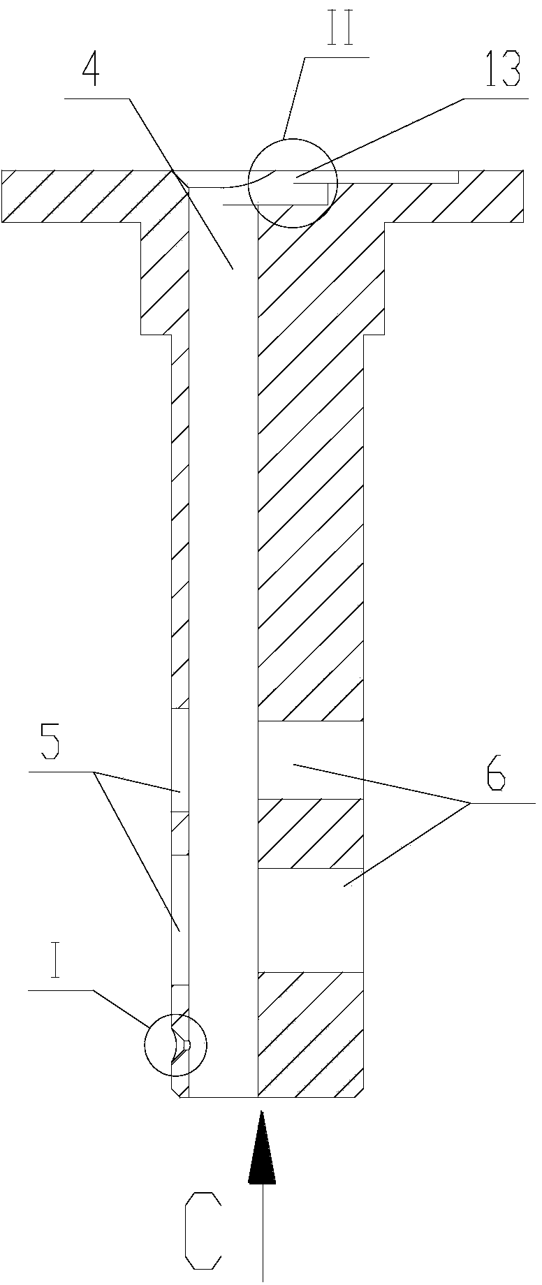 Total temperature and total pressure wing-shaped sensing part