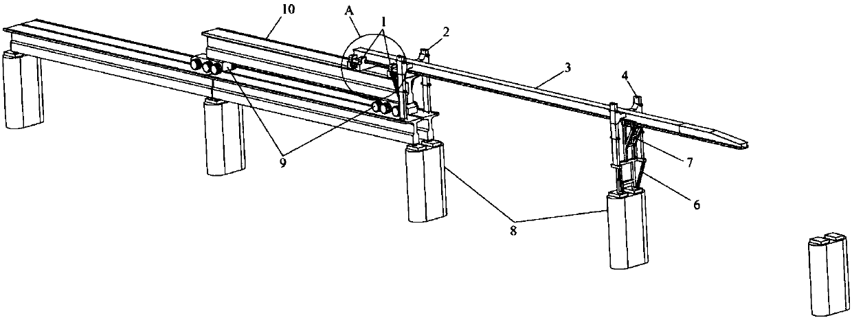 Bridging method for T-shaped beam bridge