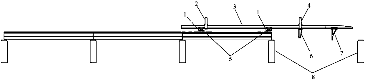 Bridging method for T-shaped beam bridge