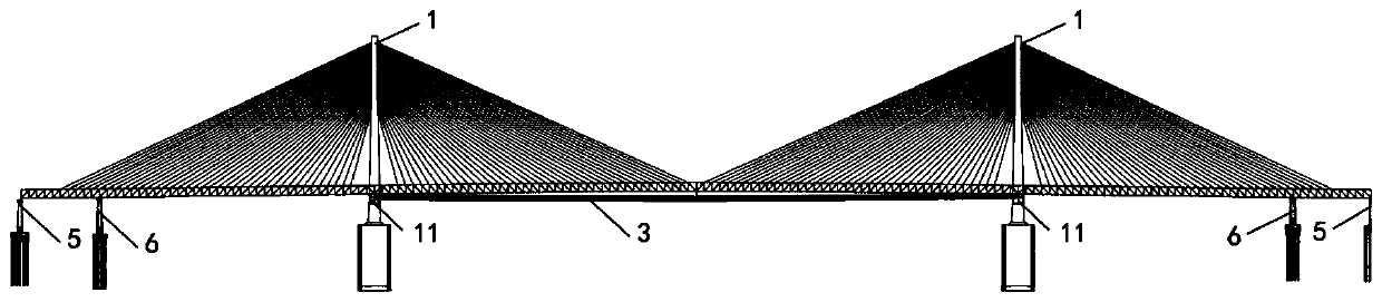 A temperature self-adaptive tower beam along-bridge direction constraint method and system