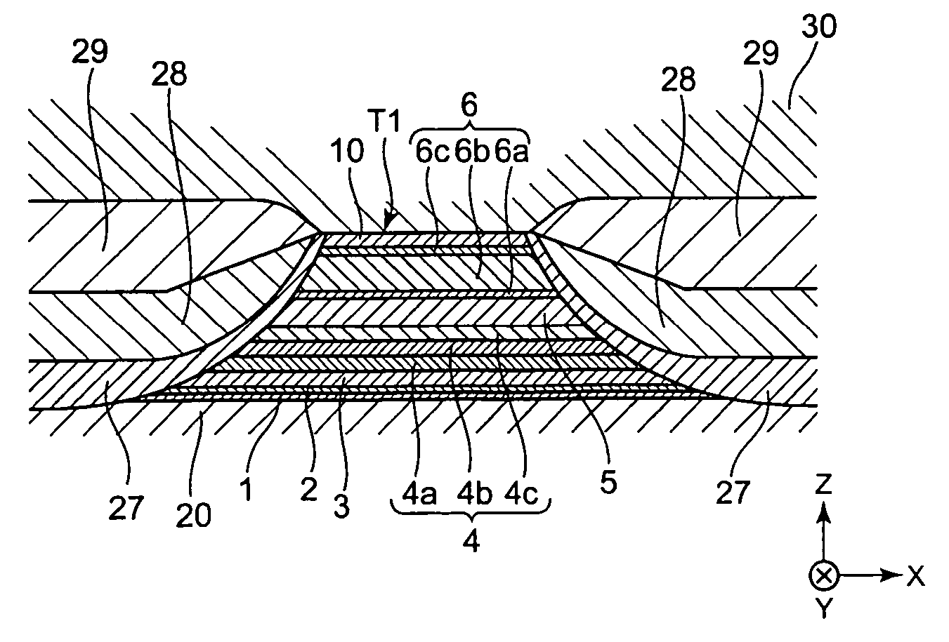 Spin valve-GMR element in which a non-metal laminate layer is provided as a free magnetic layer and method of manufacturing the same